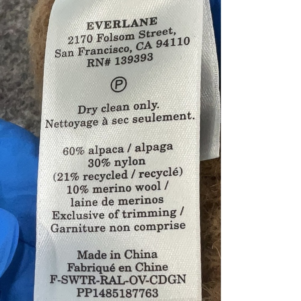 Everlane The Oversized Alpaca Cardigan Merino Wool Lightweight Ribbed Duster M - Picture 6 of 8
